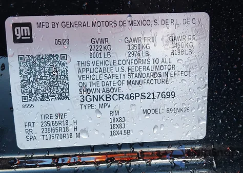 2023 Chevrolet Blazer Fwd 2Lt from USA, damaged, VIN 3GNKBCR46PS217699